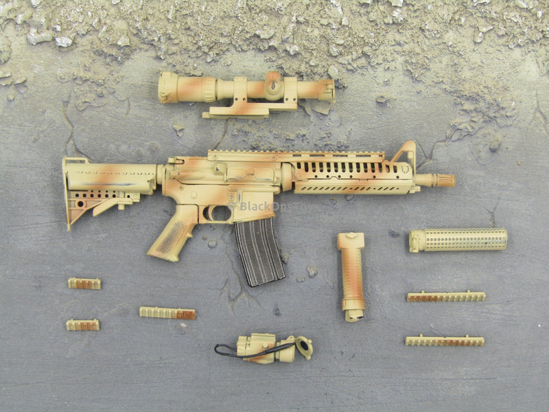 Load image into Gallery viewer, Navy Seal Team 10 - Custom Desert Camo M4 CASV Carbine Rifle Set
