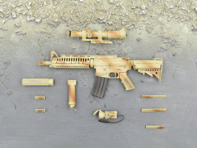 Load image into Gallery viewer, Navy Seal Team 10 - Custom Desert Camo M4 CASV Carbine Rifle Set
