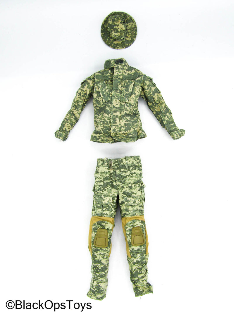 Load image into Gallery viewer, ACU Camo Combat Uniform Set w/Boonie Hat
