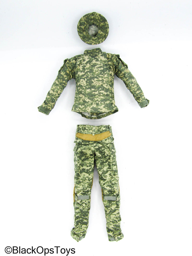 Load image into Gallery viewer, ACU Camo Combat Uniform Set w/Boonie Hat
