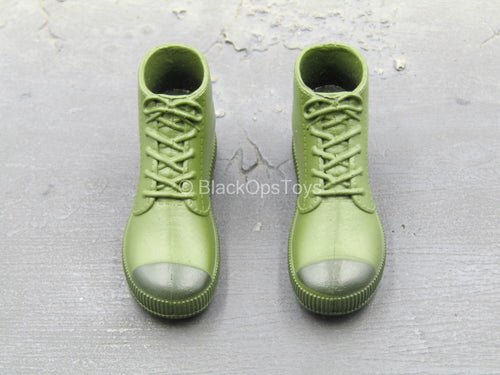 Footwear - PLA Green Combat Boots (Peg Type)