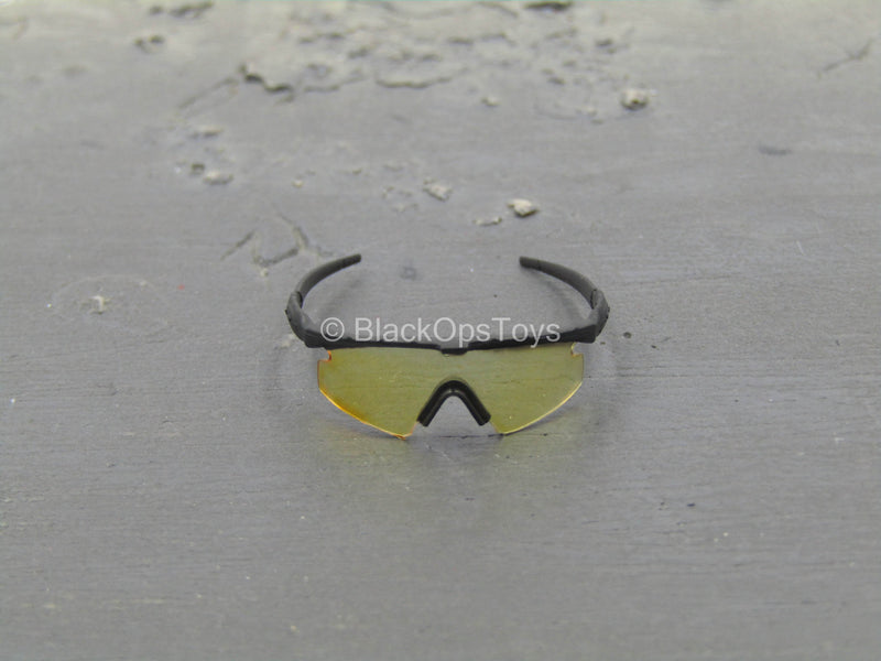 Load image into Gallery viewer, French GIPN Police - Black Glasses w/Orange Lenses

