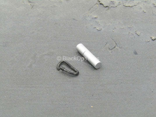 British - Armed MPS - Silver Flashlight w/Carabiner