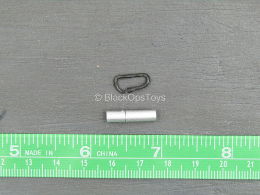 British - Armed MPS - Silver Flashlight w/Carabiner