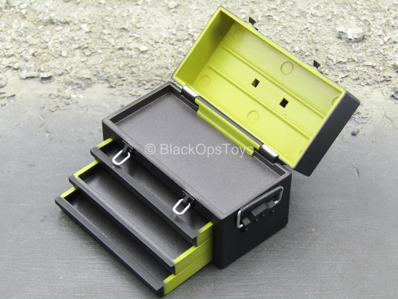 Load image into Gallery viewer, Tool Collection - Black &amp; Yellow Tool Box w/Sliding Drawers

