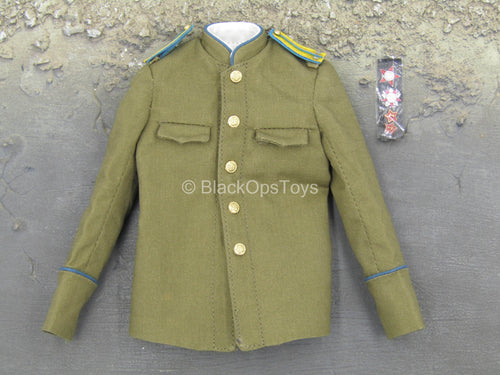 NVKD Police - Green Military Jacket w/Patches