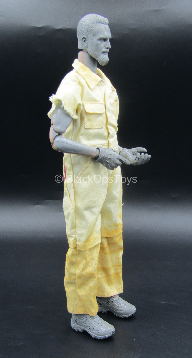 Load image into Gallery viewer, Brothersworker - Sepia - Weathered White Short Sleeved Coveralls
