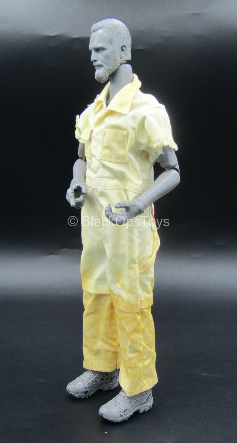 Load image into Gallery viewer, Brothersworker - Sepia - Weathered White Short Sleeved Coveralls
