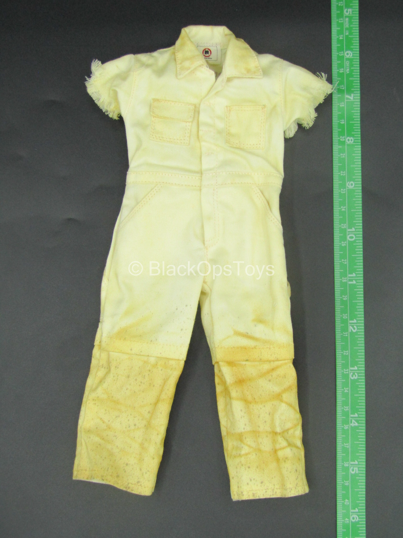 Load image into Gallery viewer, Brothersworker - Sepia - Weathered White Short Sleeved Coveralls
