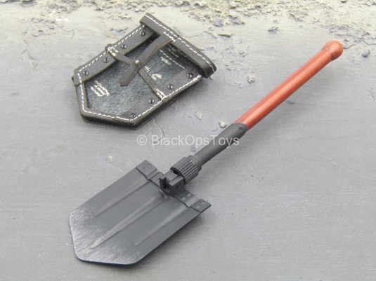 WWII - German MG 42 Gunner - Metal & Wood Shovel w/Sheath