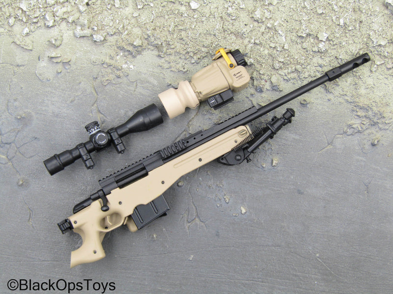 Load image into Gallery viewer, ZC World - Tan AMW Sniper Rifle w/Thermal Scope
