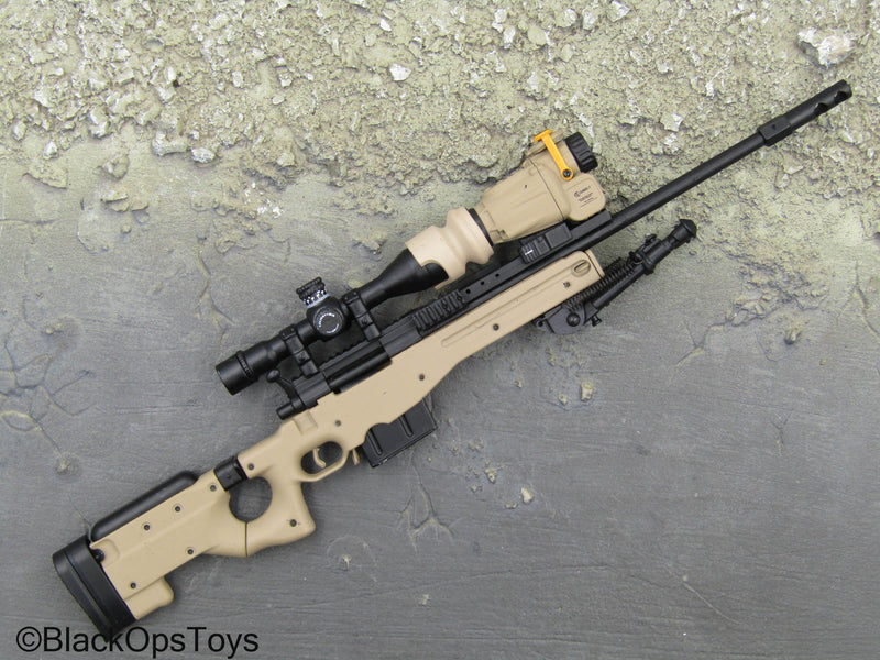 Load image into Gallery viewer, ZC World - Tan AMW Sniper Rifle w/Thermal Scope

