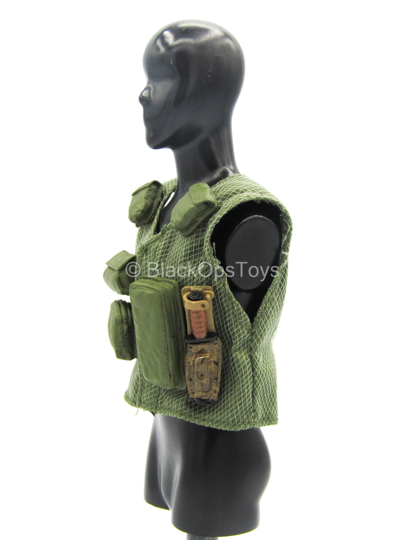 Load image into Gallery viewer, Helicopter Pilot - Green Mesh Pattern Combat Vest w/Molded Pouches
