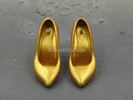 Gold Like High Heel Shoes (Foot Type)