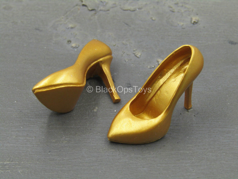 Load image into Gallery viewer, Gold Like High Heel Shoes (Foot Type)
