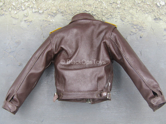 WWII - Luftwaffe Fighter Ace - Brown Leather Like Jacket