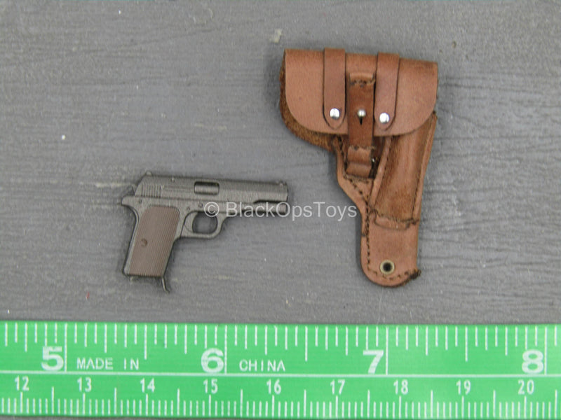 Load image into Gallery viewer, WWII - Luftwaffe Fighter Ace - Pistol w/Leather Like Sheath
