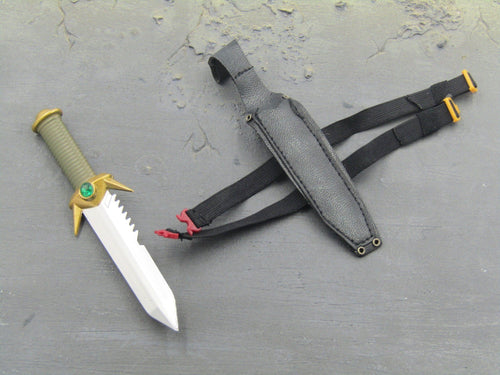 Deathstroke - Green & Gold Knife w/Sheath