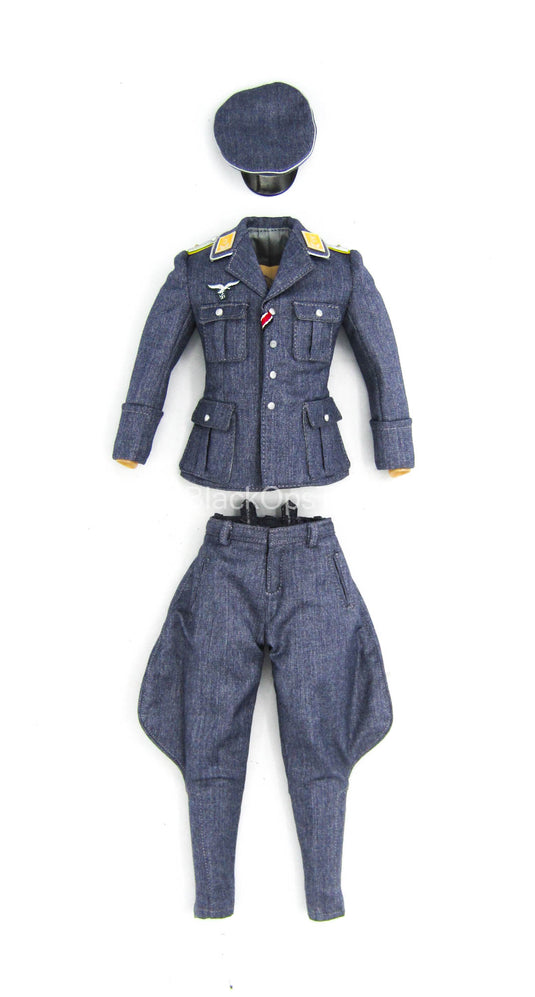 WWII - Luftwaffe Fighter Ace - Blue Military Uniform Set