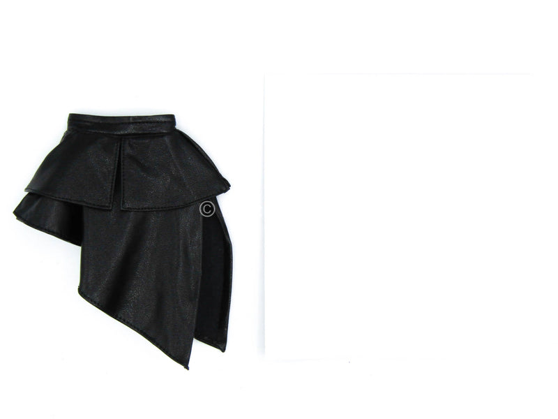 Load image into Gallery viewer, 1/12 - Krig-13 Black Spartan - Black Leather-Like Poncho w/Stickers
