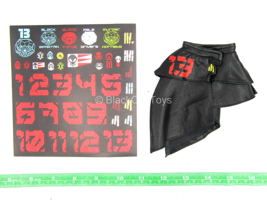 1/12 - Krig-13 Black Spartan - Black Leather-Like Poncho w/Stickers