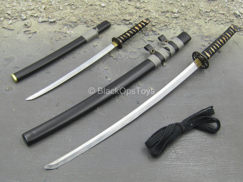 Load image into Gallery viewer, Brave Samurai - Metal Katana &amp; Wakizashi Swords w/Sheaths
