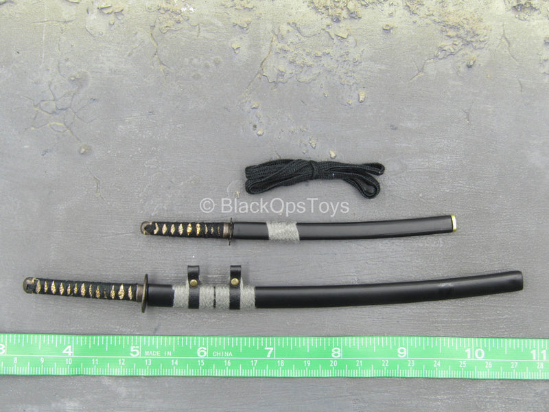 Load image into Gallery viewer, Brave Samurai - Metal Katana &amp; Wakizashi Swords w/Sheaths
