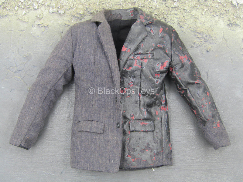 Load image into Gallery viewer, Harvey Dent - Grey Suit Jacket w/Burn Detail
