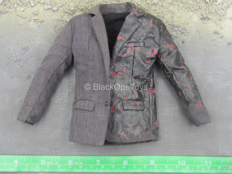 Load image into Gallery viewer, Harvey Dent - Grey Suit Jacket w/Burn Detail
