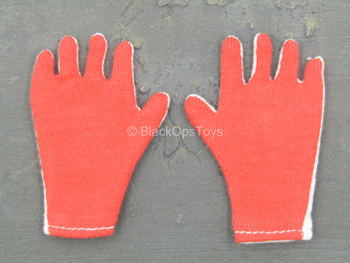 Chinese Peoples Armed Police Force - Orange & White Gloves