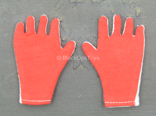 Chinese Peoples Armed Police Force - Orange & White Gloves