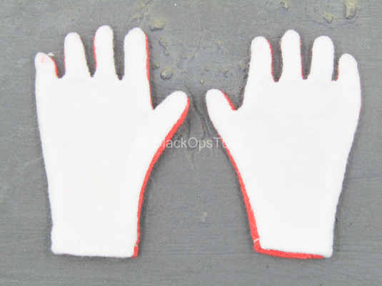 Chinese Peoples Armed Police Force - Orange & White Gloves