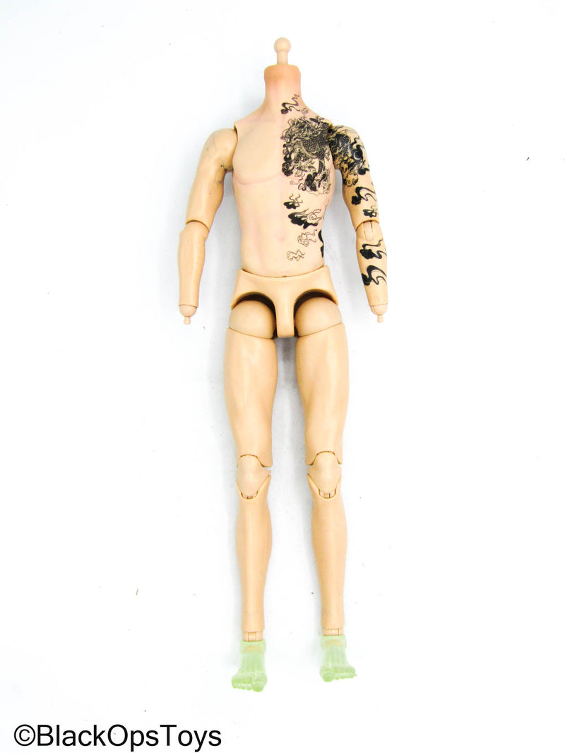 Load image into Gallery viewer, Zhang Qiling - Male Base Body w/Tattoos &amp; 3d Printed Feet &amp; Stand
