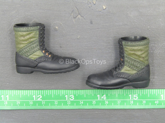 Mike Force - Black & Green Molded Boots (Foot Type)