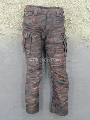 Gangsters Kingdom Spade 5 - Black & Red Tiger Stripe Pants