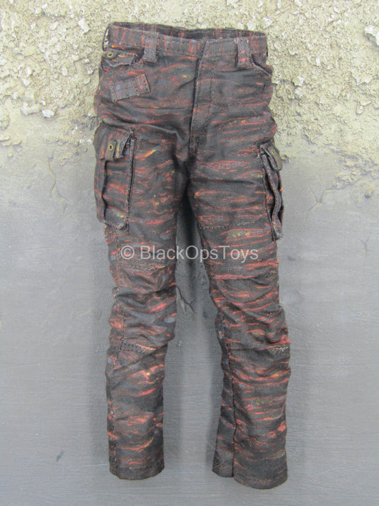 Gangsters Kingdom Spade 5 - Black & Red Tiger Stripe Pants