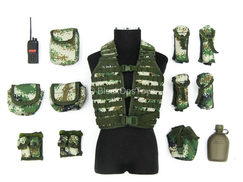 Load image into Gallery viewer, PLA Navy Marine Corps - Tropical Type 07 Pixelated Camo Vest Set
