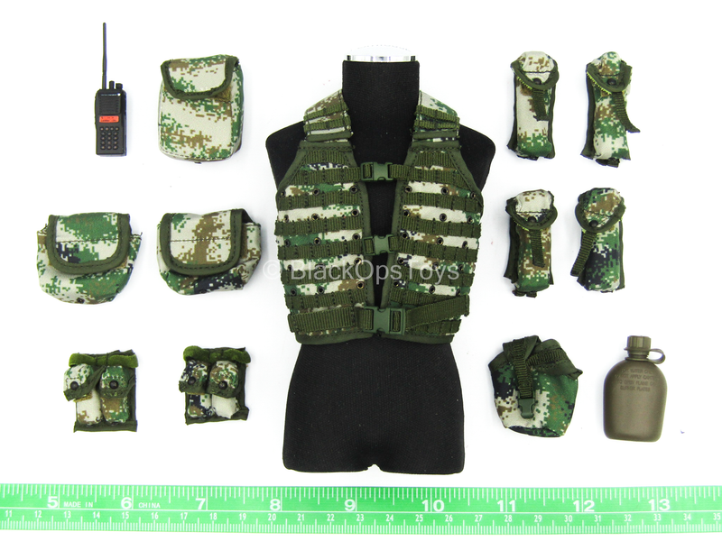 Load image into Gallery viewer, PLA Navy Marine Corps - Tropical Type 07 Pixelated Camo Vest Set
