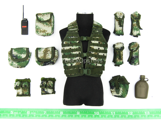 PLA Navy Marine Corps - Tropical Type 07 Pixelated Camo Vest Set