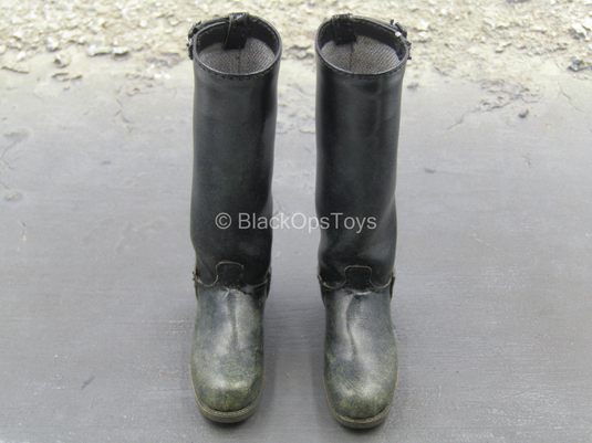 Star Wars - Han Solo - Weathered Black Leather Like Boots (Peg Type)