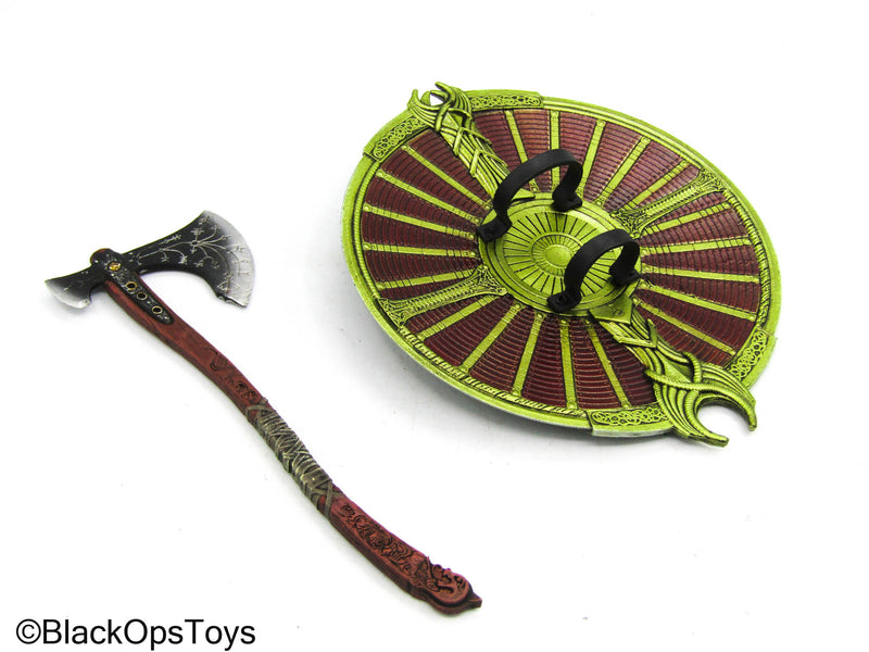 Load image into Gallery viewer, Ghosts Of Sparta - Metal Battle Axe w/Shield
