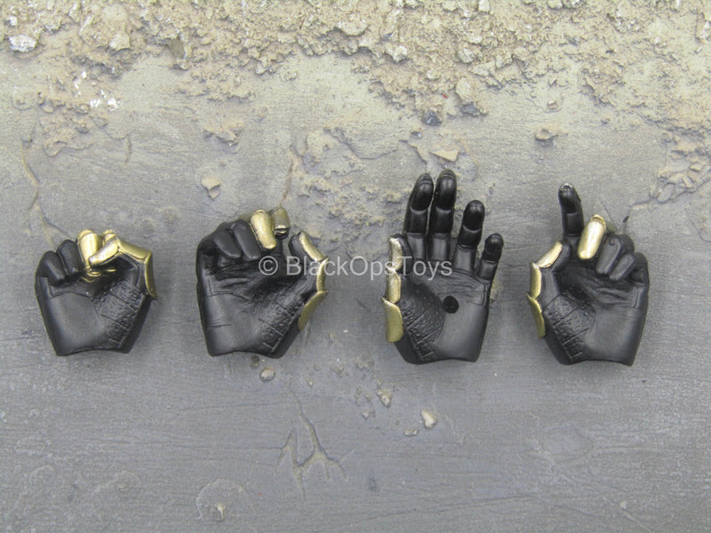 Load image into Gallery viewer, Destiny 2 - Hunter Golden Trace - Black &amp; Gold Gloved Hand Set (Type 2)
