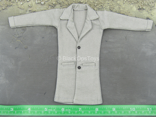 Light Grey Coat w/Light Grey Skirt & Black Undershirt