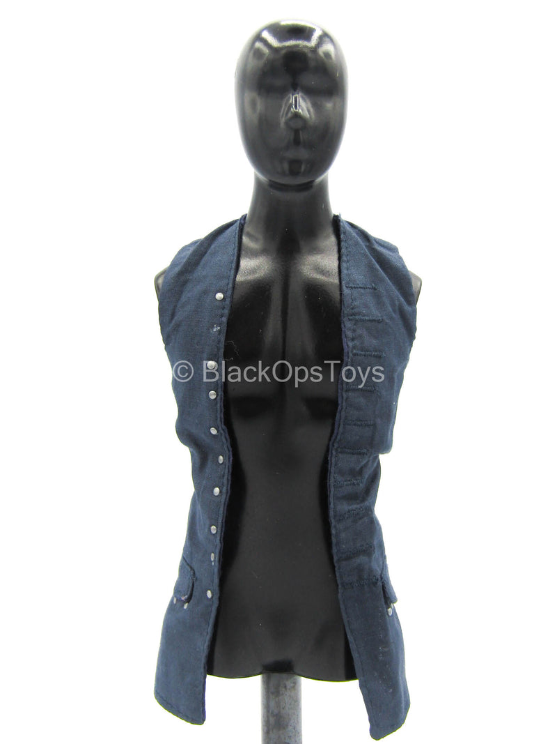 Load image into Gallery viewer, POTC - Jack Sparrow - Blue Long Pirate Vest
