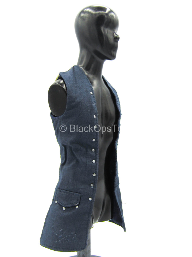 Load image into Gallery viewer, POTC - Jack Sparrow - Blue Long Pirate Vest
