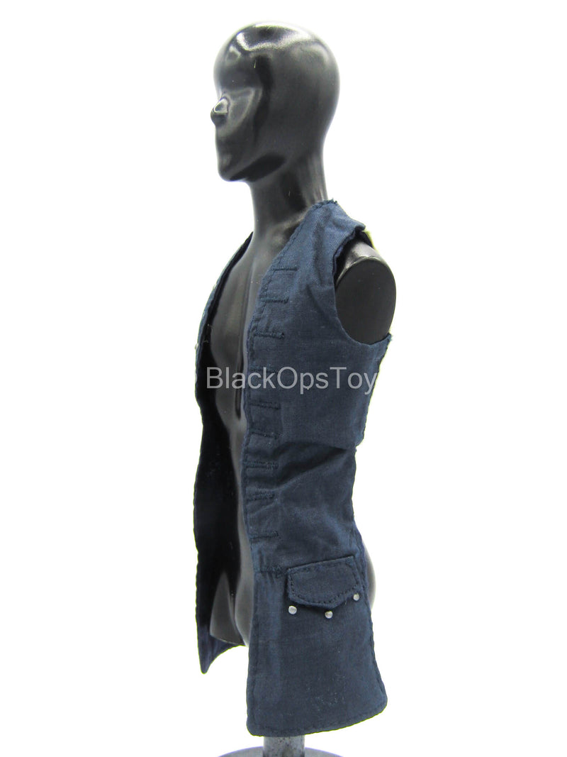 Load image into Gallery viewer, POTC - Jack Sparrow - Blue Long Pirate Vest
