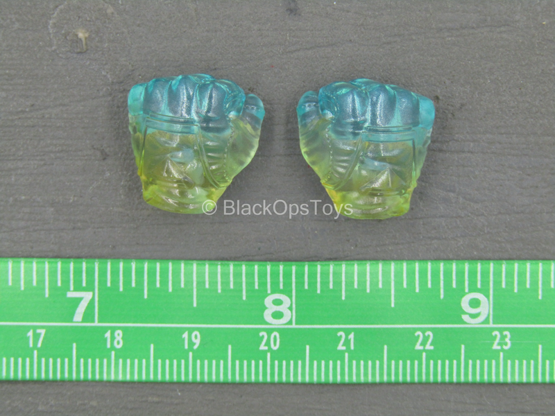 Load image into Gallery viewer, Captain Marvel - Translucent Blue &amp; Yellow Female Hands
