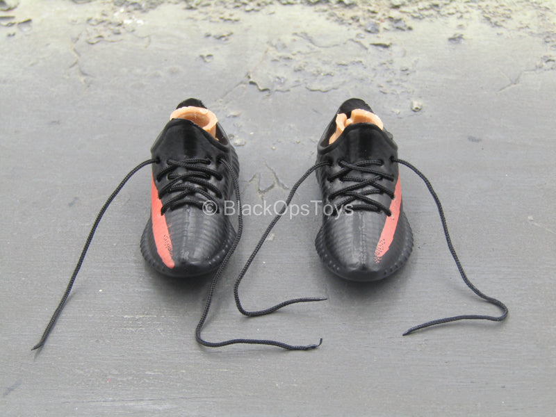 Load image into Gallery viewer, CIA - Armed Agents - Black &amp; Orange Sneakers (Peg Type)
