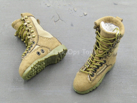 Female Shooter - Jungle Python - Tan Combat Boots (Foot Type)