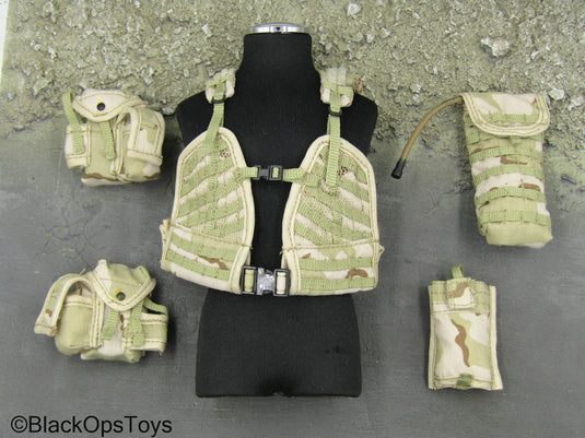 3C Desert MOLLE Combat Vest w/Pouch Set